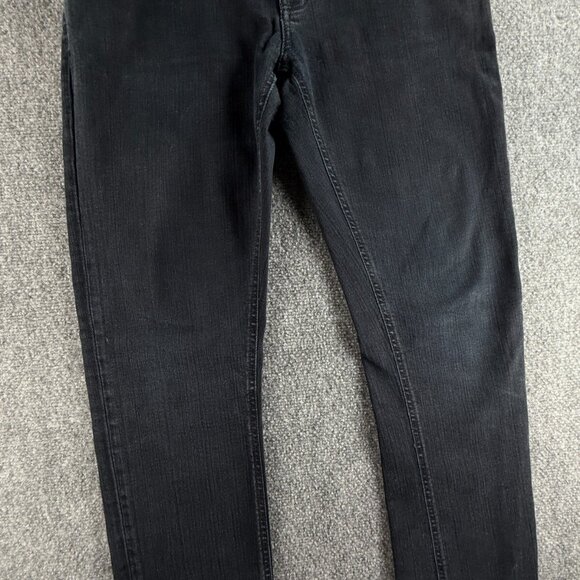 Nudie Jeans Tube Kelly Black Black Cotton Stretch Denim Jeans Adult ACTL 32X32 - Picture 4 of 16